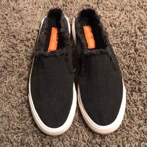 Black rocketdog slip ons